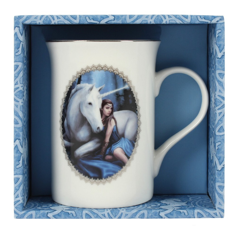 Blue Moon Mug by Anne Stokes